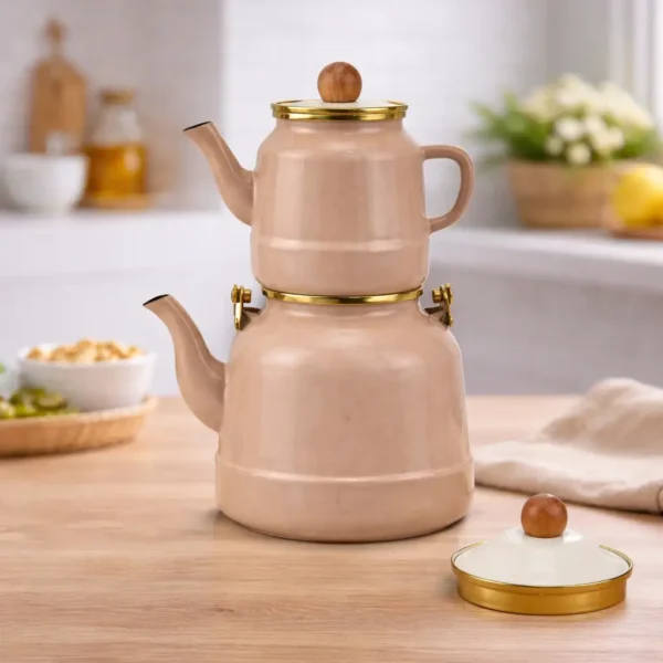 Enamel Tea Kettle Set