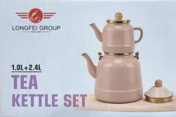 Enamel Tea Kettle Set