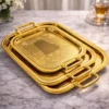 Elegant Gold Serving Tray Set