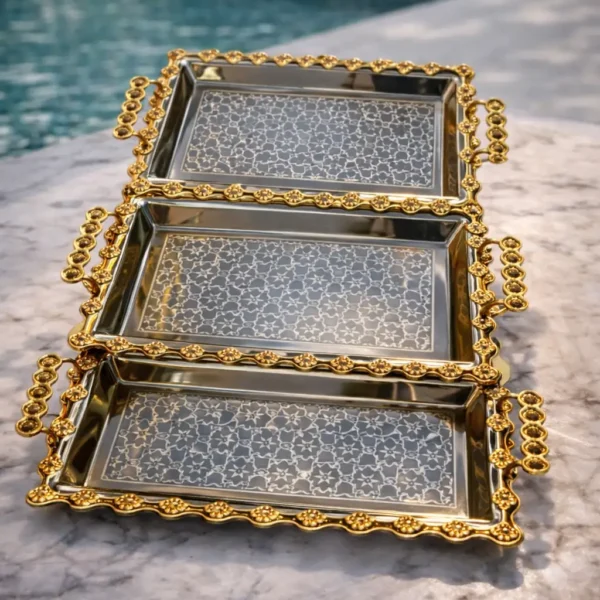 Prod_229 Luxury Gold Rectangular Serving Tray Set