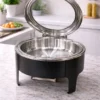 Round Stainless Steel Chafing Dish with Glass Lid