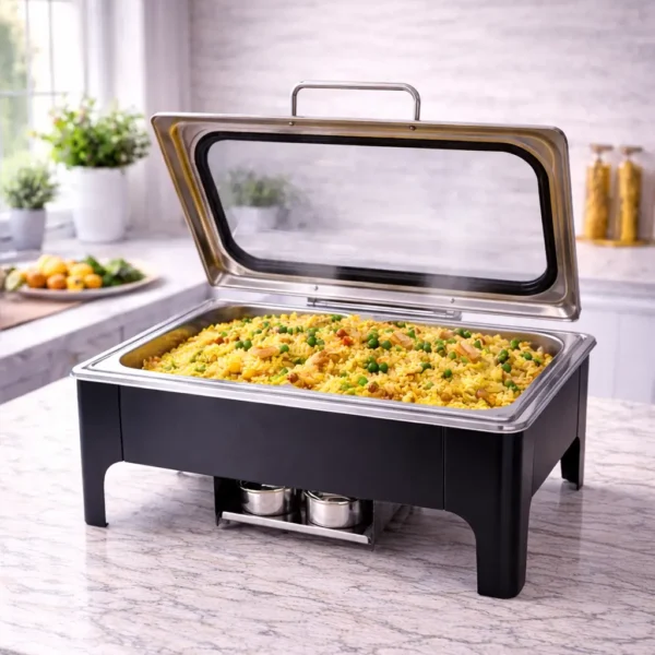 Prod_282 Rectangular Chafing Dish with Glass Lid