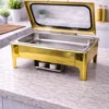 Prod_283 Gold Rectangular Chafing Dish – Single Compartment