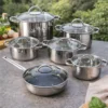 Prod_295 12-Piece Stainless Steel Cookware Set with Glass Lids