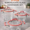 Borosilicate Glass Cooking Pot with Handles