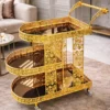 Luxury Gold Decorative Serving Trolley – 3 Tier