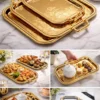 Elegant Gold Serving Tray Set