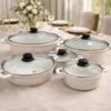 Platinum Granite Coated Casserole & Shallow Pot Set