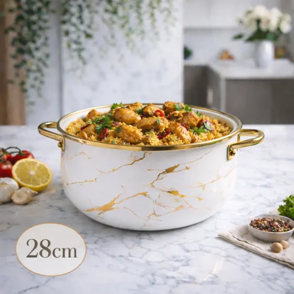 Enamel Boutique Casserole Pot with Lid