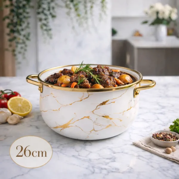 Enamel Boutique Casserole Pot with Lid