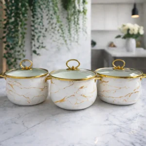 Enamel Boutique Casserole Pot with Lid