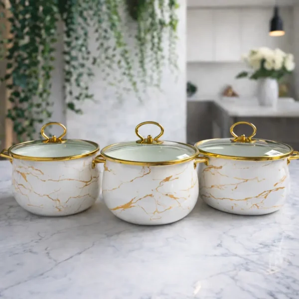 Enamel Boutique Casserole Pot with Lid