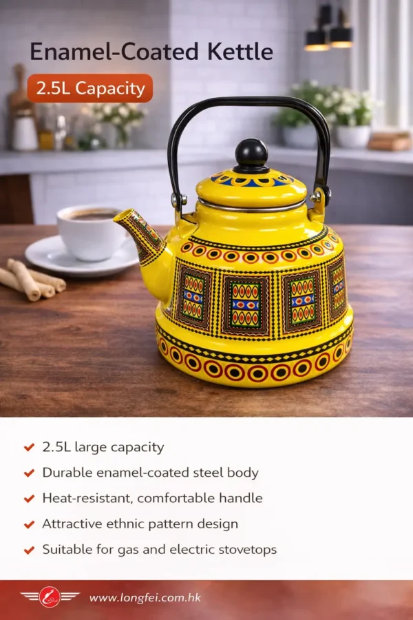 Enamel-Coated Kettle