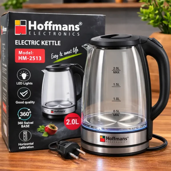 mizco.prod_57 Hoffmans Glass Electric Kettle 2.0L with LED Light
